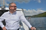 Ministr dopravy Dan Ťok se zúčastnil kontroly vodní cesty Slapy
